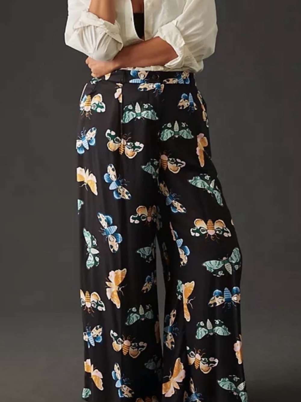 NWT Anthro Sara Gordon SHutch Black butterfly print pants (size OP)
XXS / U